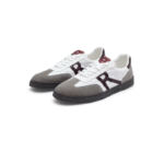 GENUINE SUEDE AND PARACHUTE FABRIC SNEAKER ATLAS - WHITE
